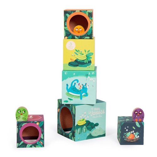 Moulin Roty Blocs Empilables Danse La Jungle